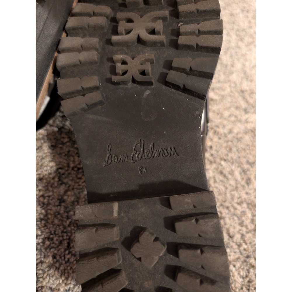 Sam Edelman Black Leather Horsebit Loafer Platform Chunky Sole Women's Shoes 8.5 - Picture 5 of 7